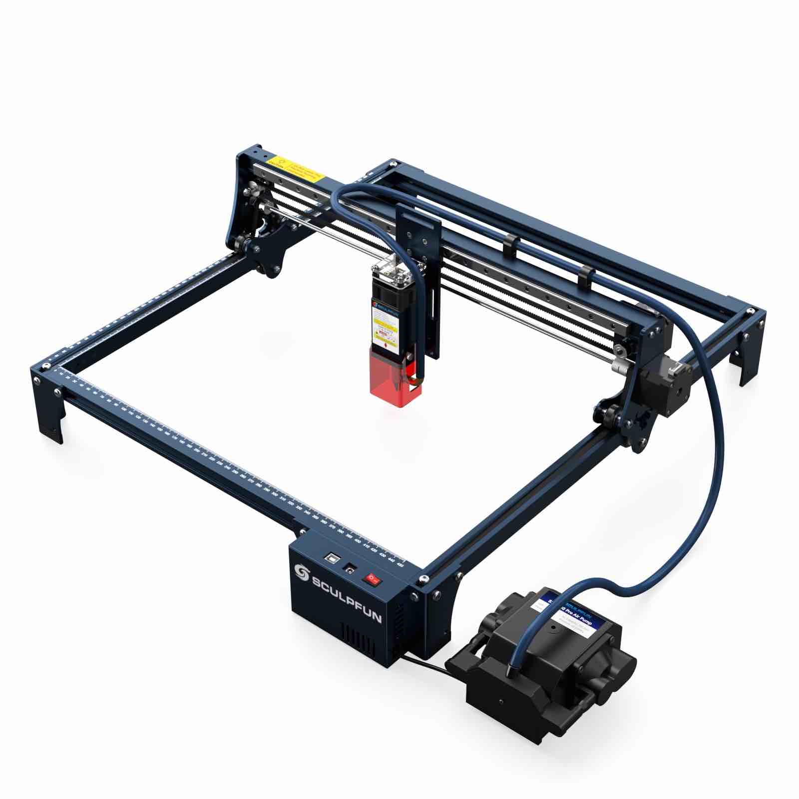 SCULPFUN-2 SCULPFUN S30 PRO Engraver with Automatic Air-assist System 10W Engraving Machine with Replaceable Lens Eye Protection 410x400mm Engraving Area for Engraving and Carving Balsa Wood 304 Stai