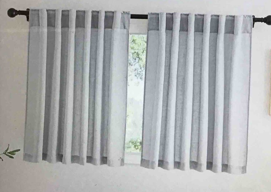  X L 36/rub home semi sheer curtains linen style semitransparent privacy window draperies soft airy farmhouse curtain sheet 
