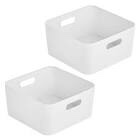 METAL STORAGE BIN 12 X 12 X 6 WHITE 4 pcs 