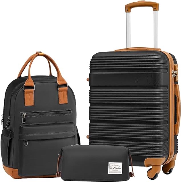    3pc.  LV 416. long vacation luggage. cream color