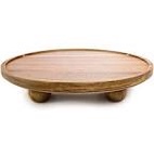 round tray riser acacia wood cake stand