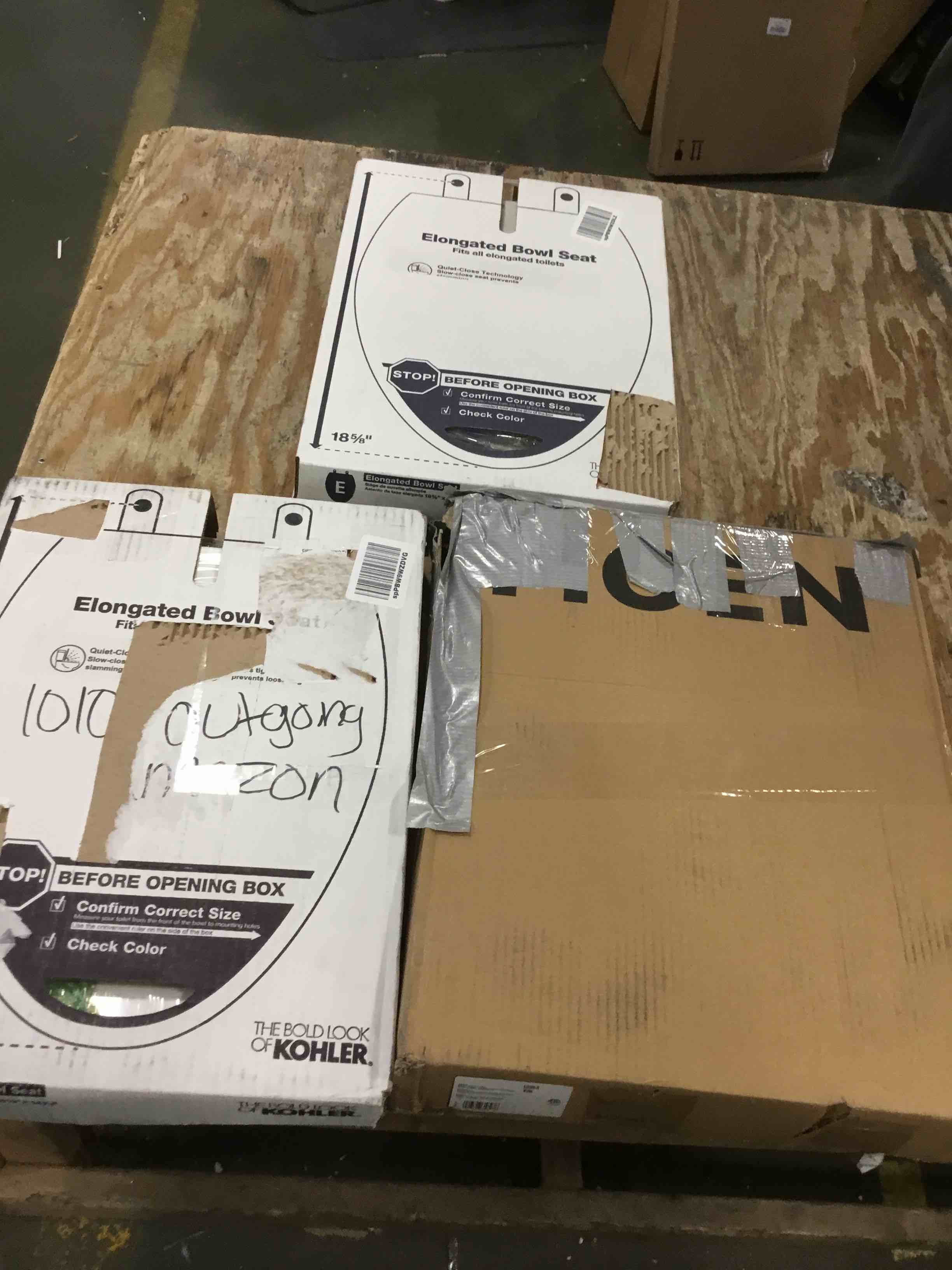 assorted toilet seats