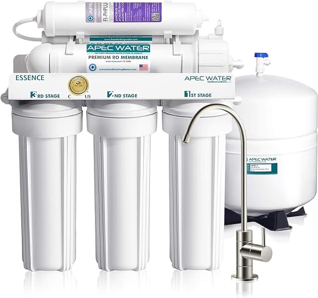 APEC Water Systems ROES-PH75 Essence Series Top Tier Alkaline Mineral pH+ 75 GPD 6-Stage Certified Ultra Safe Reverse Osmosis Drinking Water Filter System