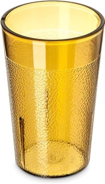 Carlisle FoodService Products 521213 Stackable Shatter-Resistant Plastic Tumbler, 12 oz., Amber 12 ounces Tan 1