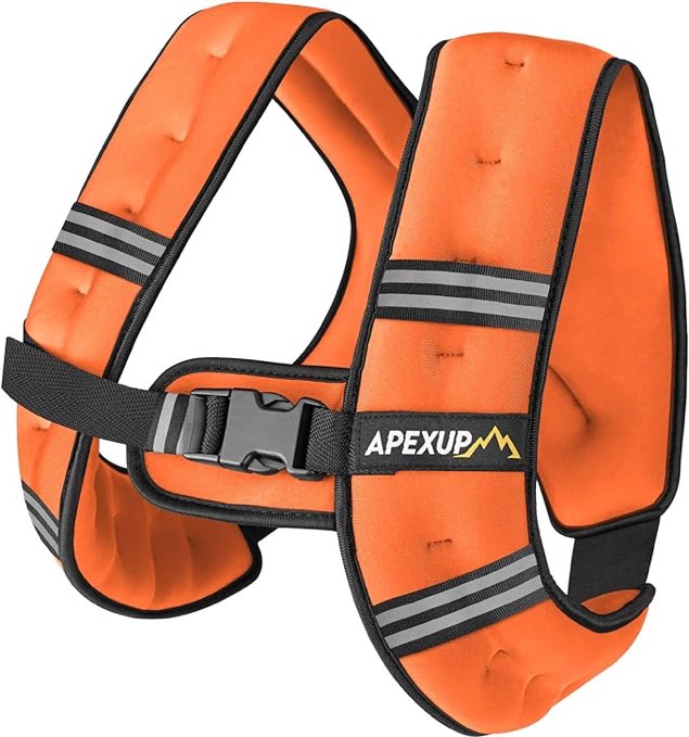 APEXUP Weighted Vest Men 5lbs/10lbs/15lbs/20lbs/25lbs/30lbs Weights with Reflective Stripe, Weighted vest for Women Workout Equipment for Strength Training Running