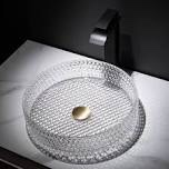 Lovedima Glass Vessel Sink,Bathroom Round Vanity Wash Sink Above Counter ( PACKAGING DAMAGED )