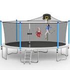 16FT Recreational Trampolines for Kids with Safety Enclosure Net
