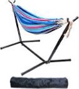 BalanceFrom Double Hammock with Space Saving Steel Stand and Portable Carrying Case, 450-Pound Capacity