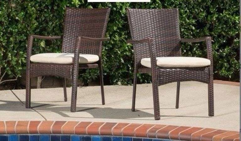 Set Of 2 Noble House Patio Chairs (56449.00IRNBRN)