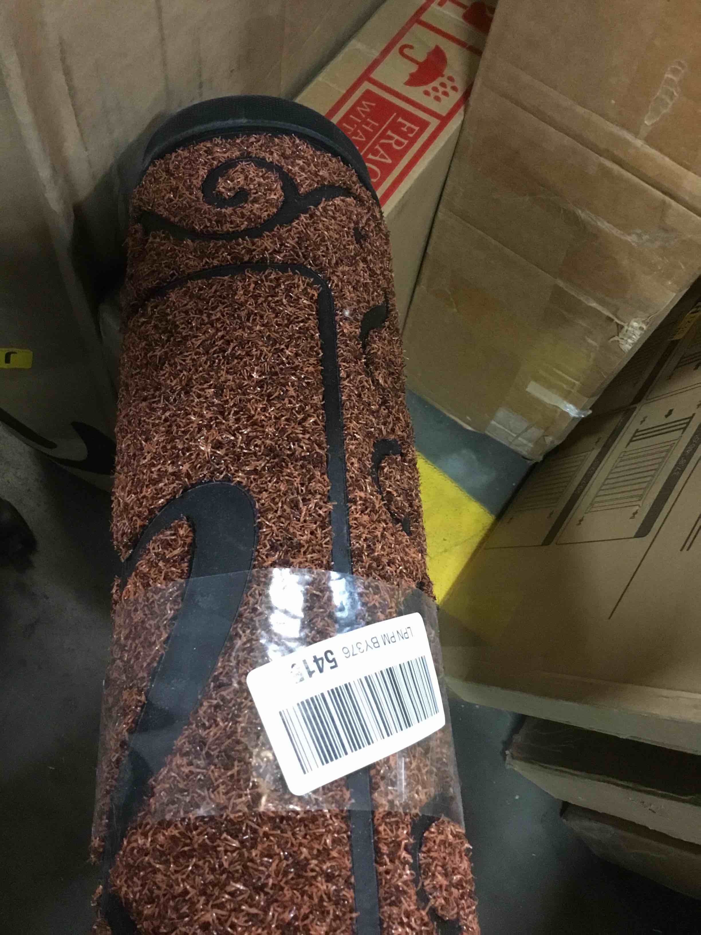 Yimobra Welcome Front Door Mat, Heavy Duty Easy Clean Doormat Indoor Outdoor, Waterproof Quick Dry Floor Mat for Home, Garage, Hign Traffic Areas, Non Slip, Low Profile, 36X24 Inches, Maroon