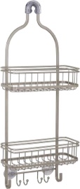 Zenna Home Over-The-Shower Caddy, Satin Nickel