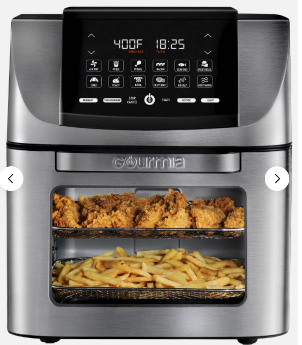 Gourmia All-in-One Digital Air Fryer, Oven, Rotisserie & Dehydrator, 14-QT: