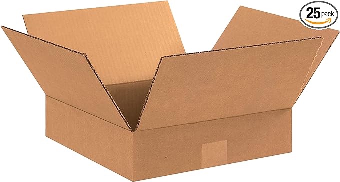 12x12x3 corrugated cardboard boxes pack of 25