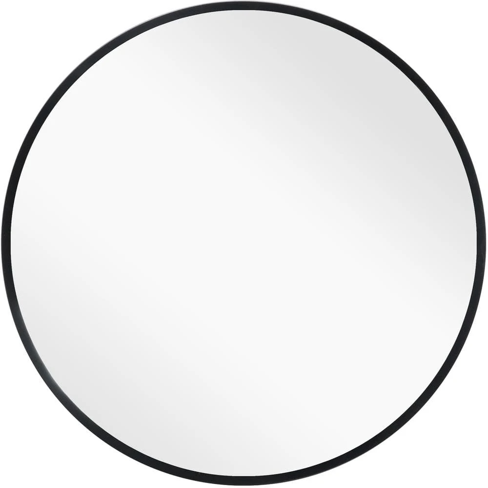 glazier Bay black friend mirror 23.6“ x 23.6“ circular mirror black