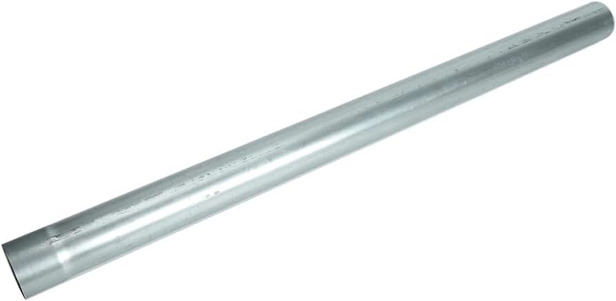 Silver galvanized exhaust pipe