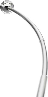 Zena home single curved shower rod rust nickel 50” x 72”