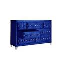 Dante 7-Drawer Blue Velvet Dresser