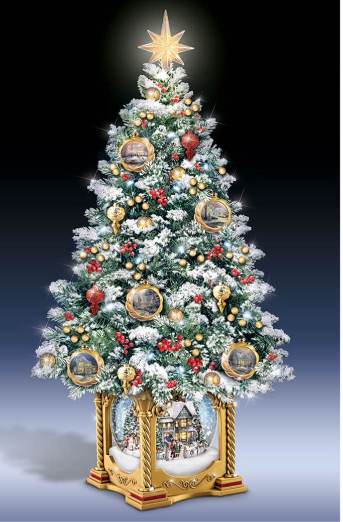 The Thomas Kinkade Snow Globe Tabletop Tree