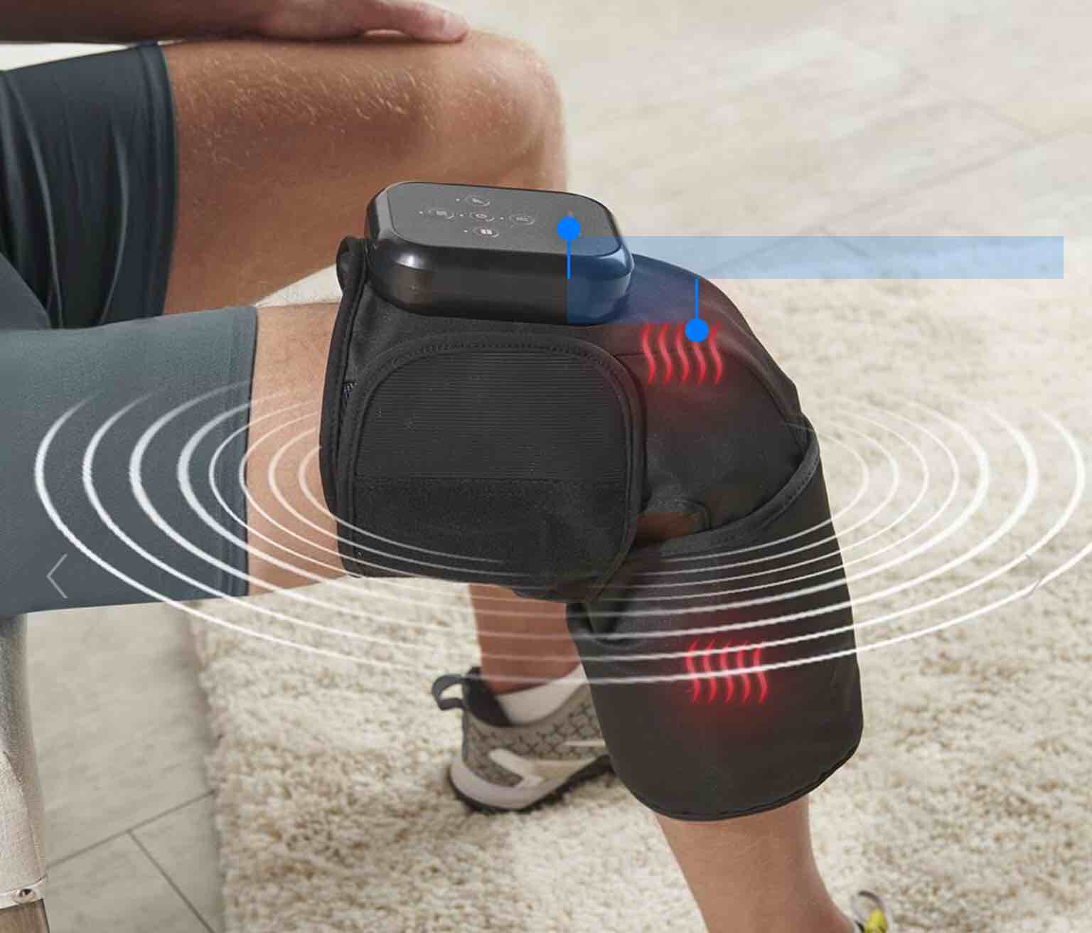 The Cordless Triple Therapy Knee Massager