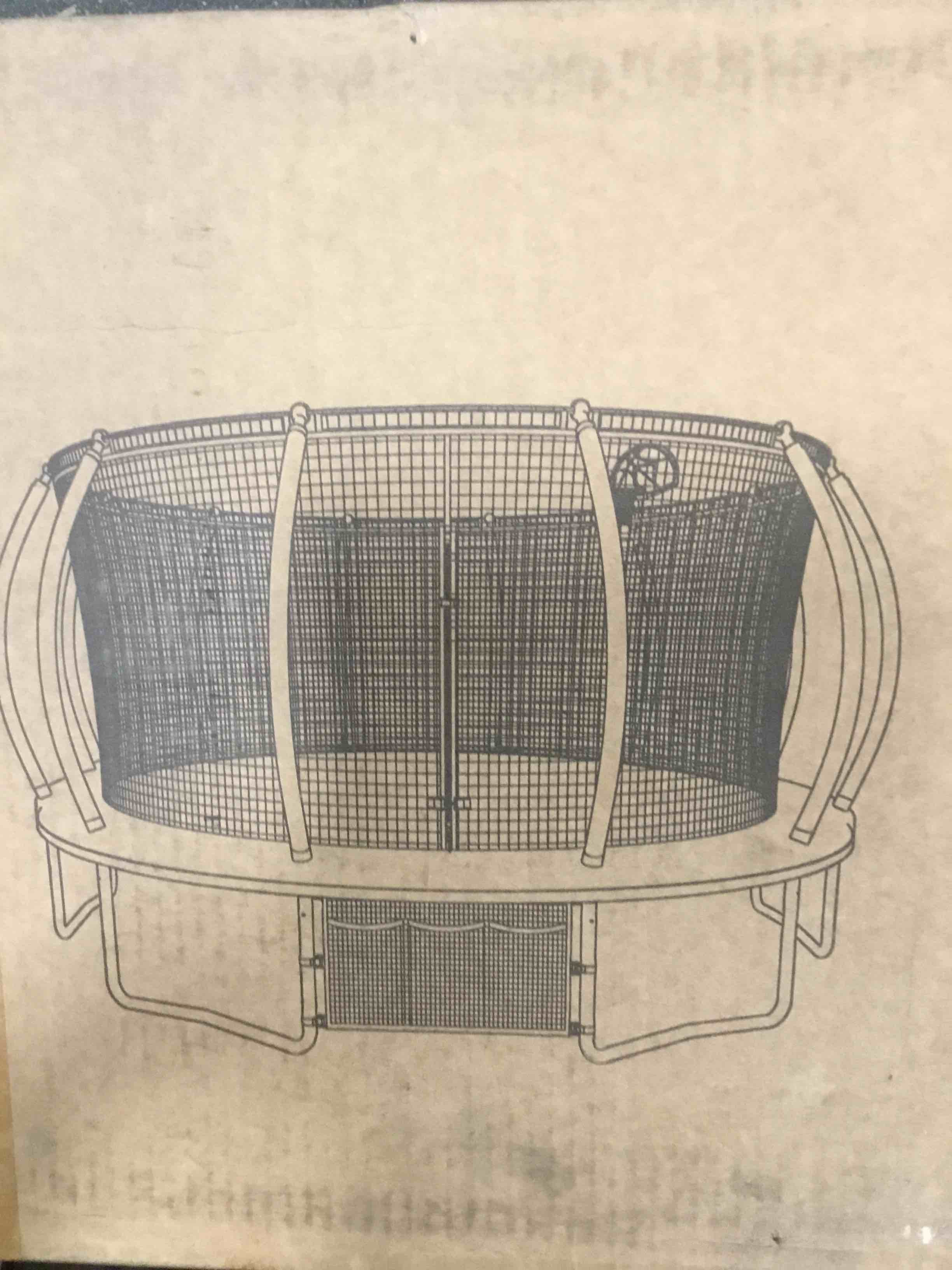 (Similar, box 1 of 3)SKOK Trampoline 8FT 10FT 12FT 14FT 15FT Trampolines with Enclosure Net, 400LBS Outdoor Trampolines for Kids with Basketball Hoop-ASTM Approved Trampoline for Children and Adults with Ladder