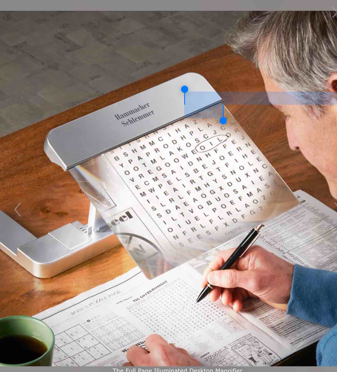 The Full Page Illuminated Desktop Magnifier