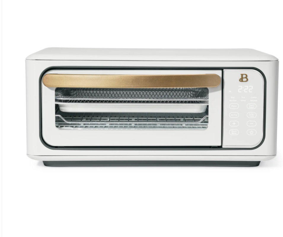 Beautiful Infrared Air Fry Toaster Oven, 9-Slice, 1800 W, White Icing by Drew Barrymore