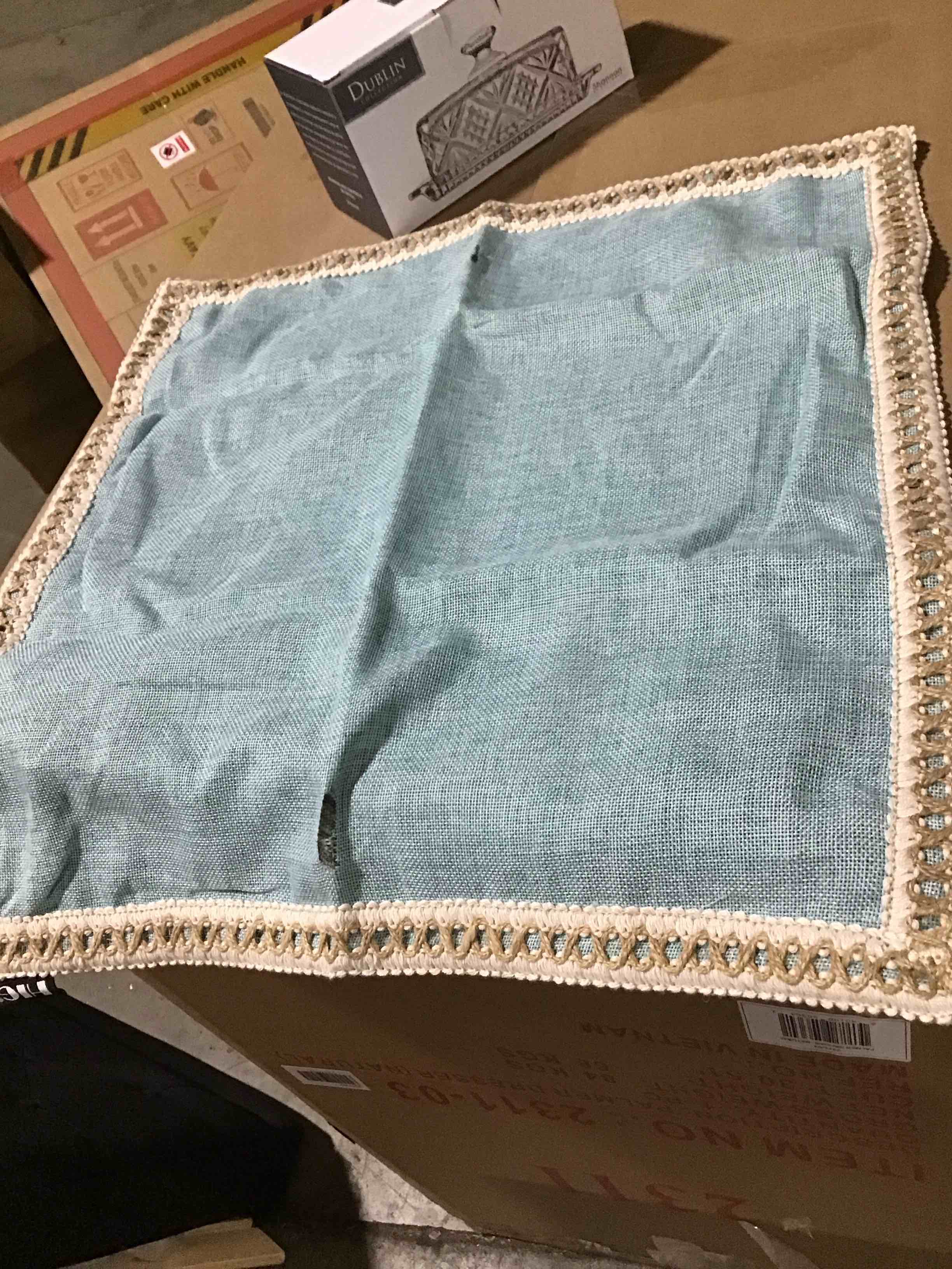 claire stle aqua 20x20 pillow case