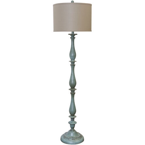 Signature 61 inch 150 watt Distressed Blue Floor Lamp Portable Light