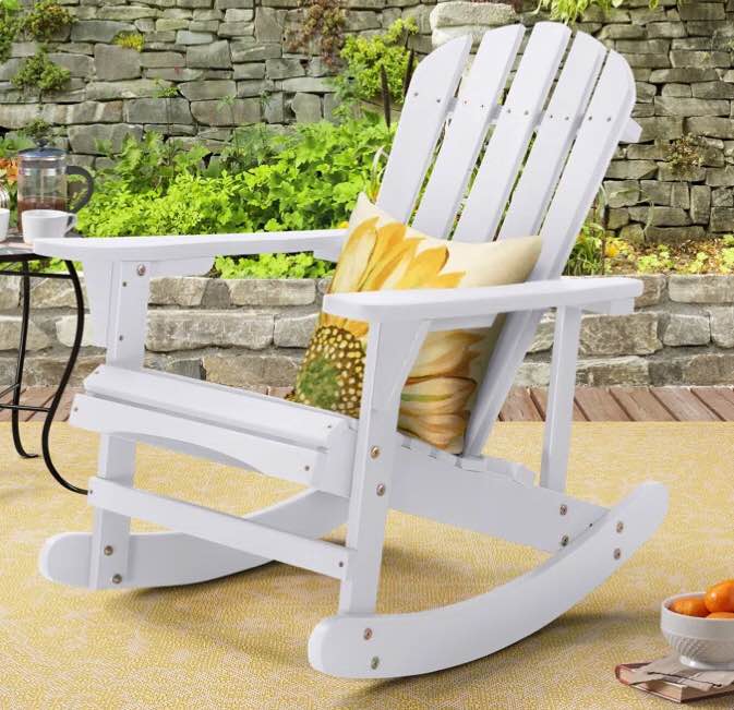 Reisman Wood Rocking Adirondack Chair