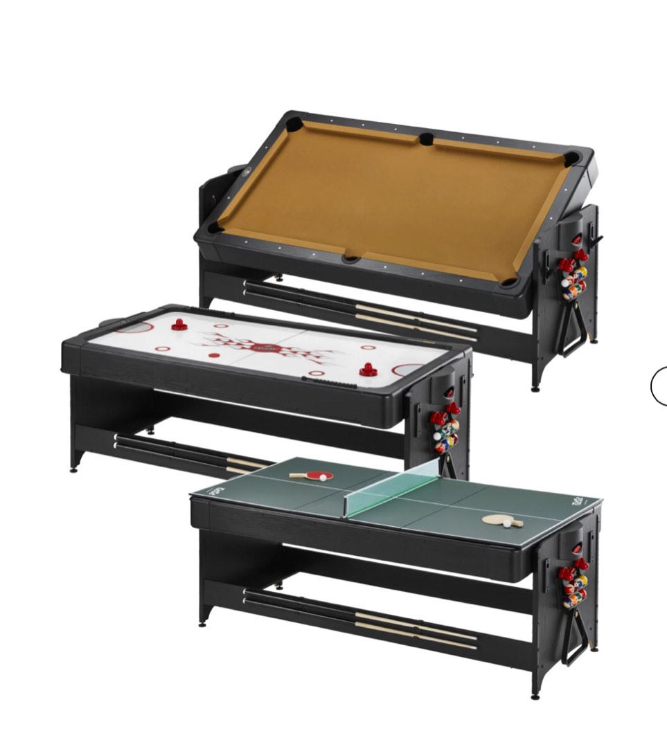 Fat Cat Original 3-in-1 7' Pockey Table, Billiard/Pool, Air Hockey, Table Tennis (incomplete)