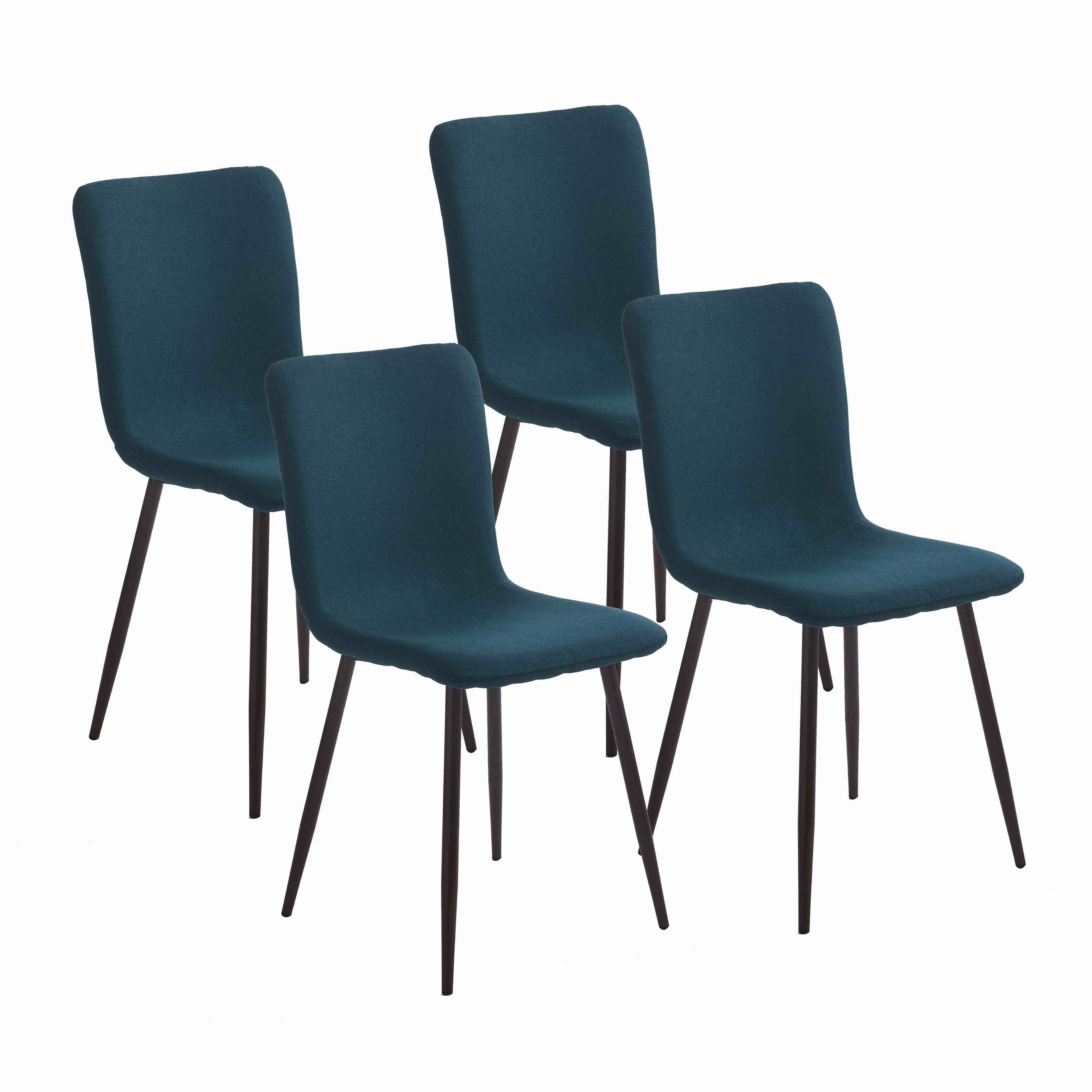 Porthos Home Lexi Fabric/ Iron Dining Chairs (Set of 4) Forest Green