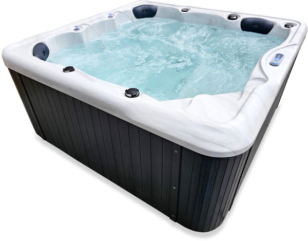 Six 6 Person Indoor Outdoor Hot Tub Whirlpool Spa Tub 5 Seats + 1 Lounger Balboa Upgrade 3HP Hydro Pump CABO