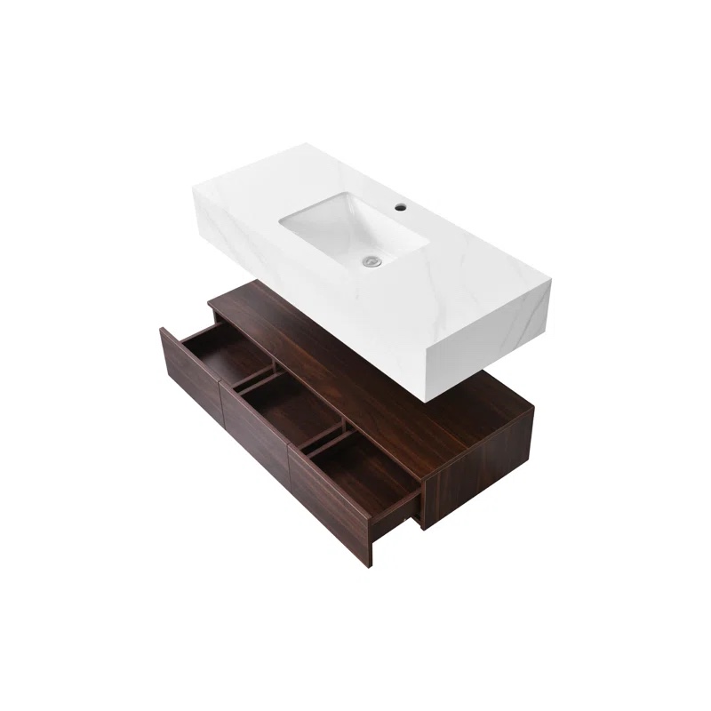 47.2" Wall Mounted Single Bathroom Vanity Set (Only Sink ) 