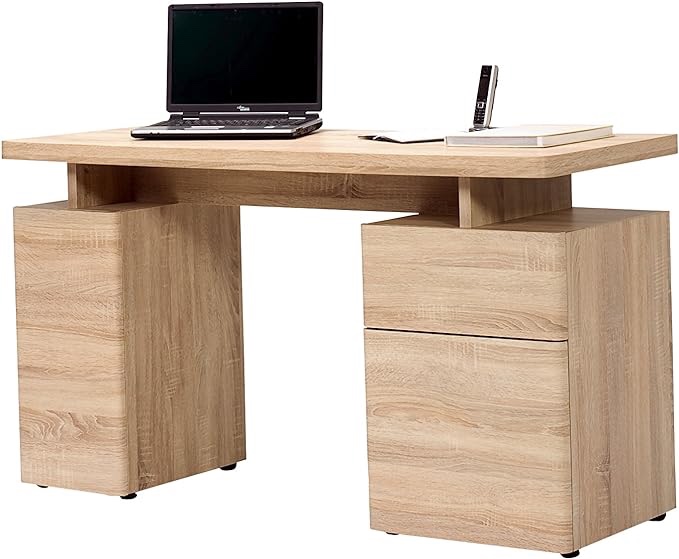 Jahnke Desk CU Libre 140, Wood, Brown, 55 x 140 x 76 cm