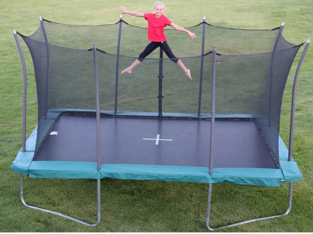 Propel 14' Rectangle Backyard Trampoline with Safety Enclosure
