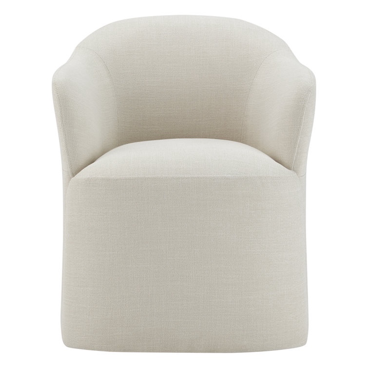 Janina Upholstered Back Arm Chair with Caster