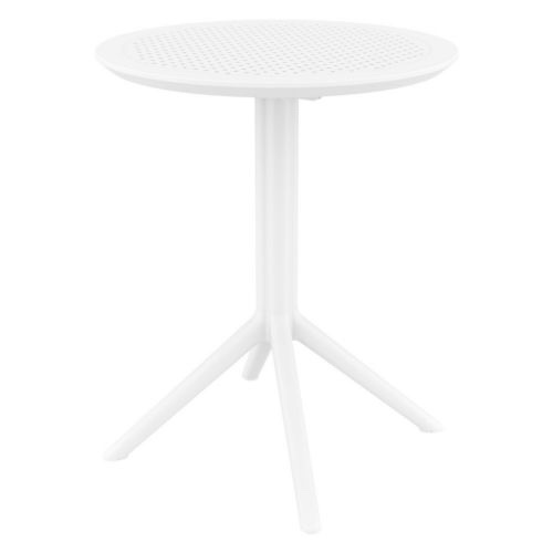 ISP121-WHI 24 in. Sky Round Folding Table, White