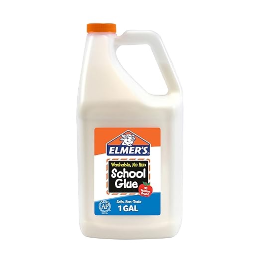 Elmer s Liquid School Glue  Washable  Great for Making Slime  1 Gallon  1 