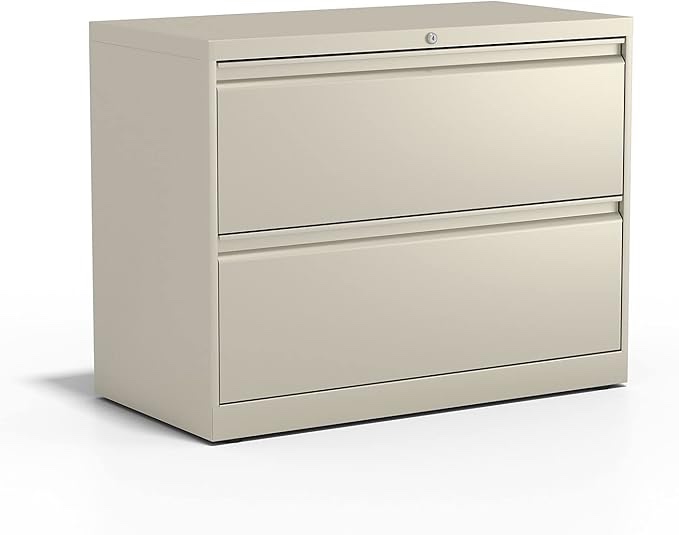 Staples 870391 Commercial 2-Drawer Lateral File Cabinets 36-Inch Wide Putty