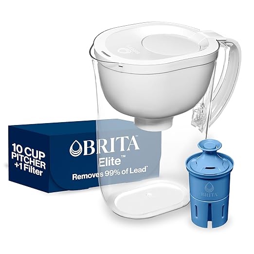 Brita Large 10 Cup Pacifica White Water Filter Pitcher withFilter (36515)