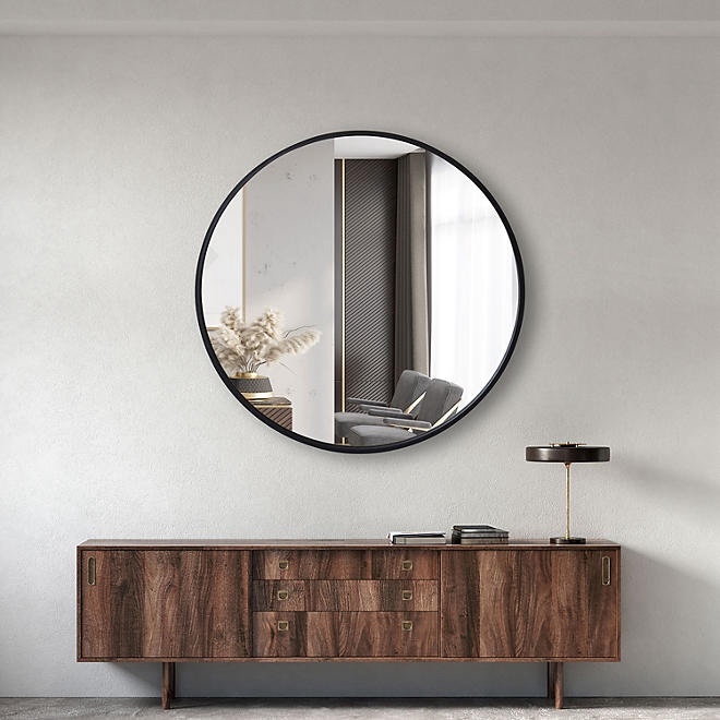 Jill Zarin 36" Elegant Round Metal Wall Mirror