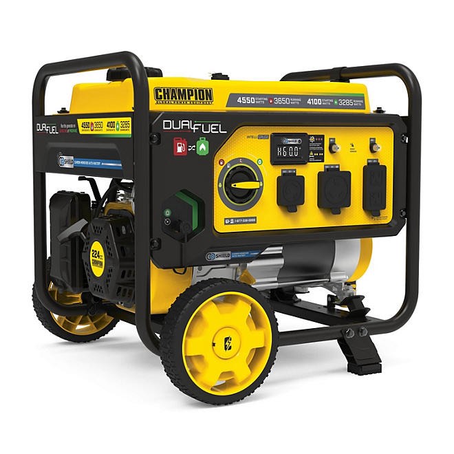 Champion Power Equipment 4,375 Watt Dual Fuel Portable Generator.