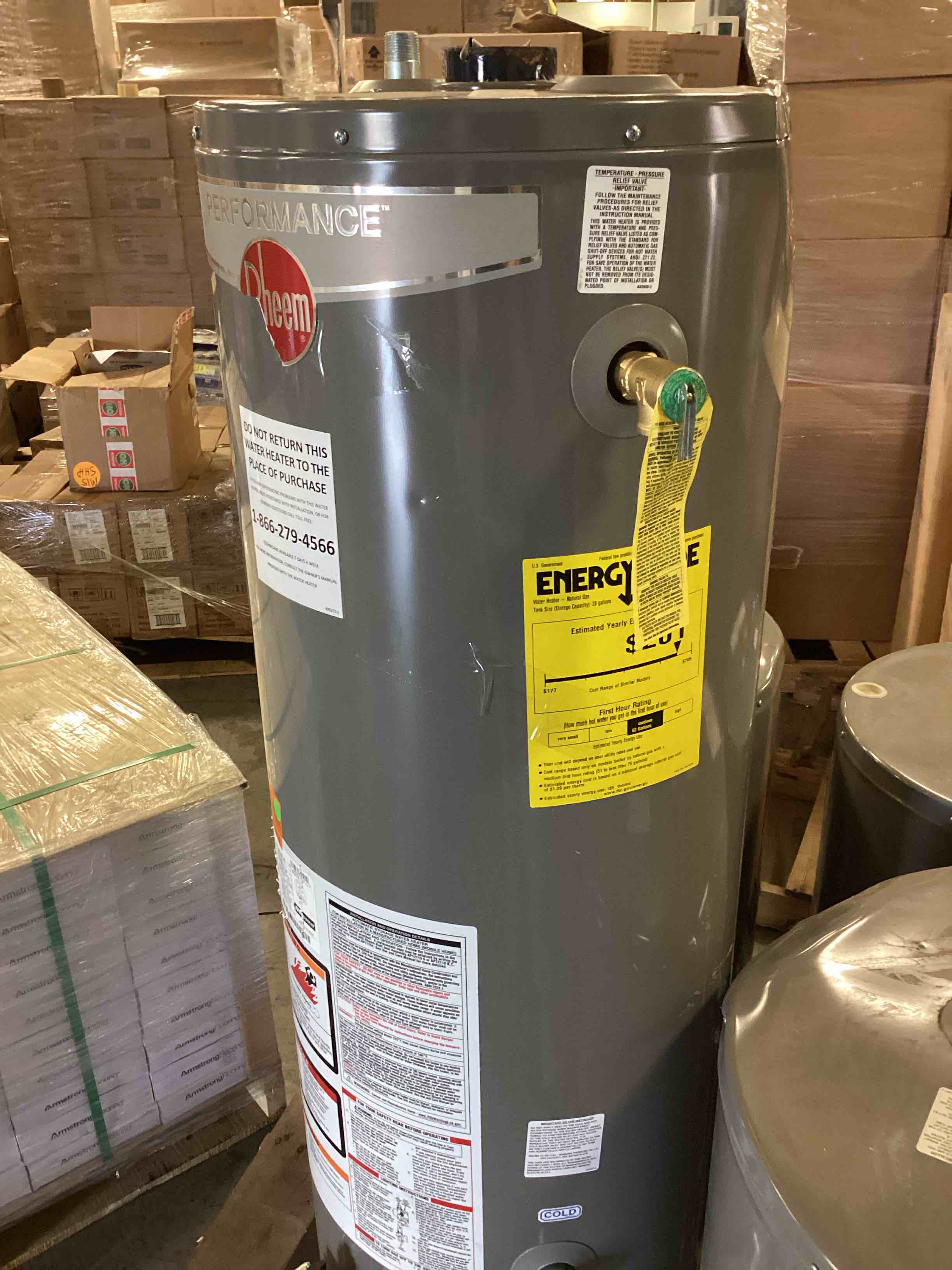 rheem 28 gallon natural gas water heater XG29T06MH32U1