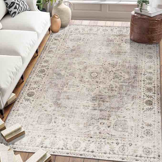 Art & Tuft Machine Washable Area Rug - Living Room Bedroom Bathroom Kitchen