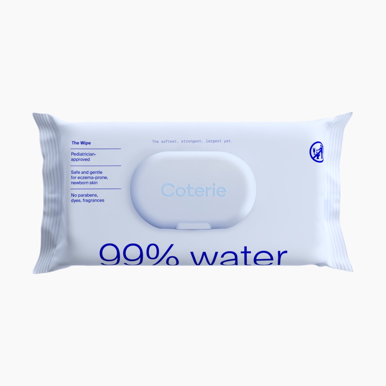 Coterie Baby Wipes, 4 Packs, 224  Count, Unscented Wipes, 99% Purified Water, Plastic-Free & Plant-Based Fibers, Fragrance Free Hypoallergenic Sensitive Skin Baby Essentials, Clean Ingredients