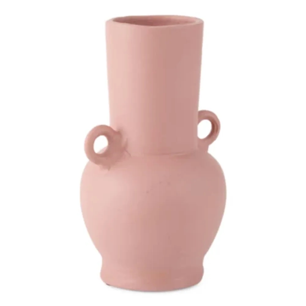 Distant Lands 12” Teal  Pink Vase 