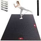 HAPBEAR Extra Large Exercise Mat 6'x4'x8mm(1/3 inch), Non Slip, Ultra Durable, Thick Workout Mats for Home Gym Flooring Cardio, Yoga Mats for Fitness, High-Density Exercise Mat, Shoe-Friendly