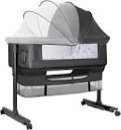 Baby Bassinet, Baby Basinet Bedside Sleeper, Easy to Fold Portable Crib Side Bassinet 2023new Style Girl/boy bassinets (Dark Gray)