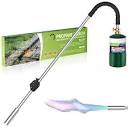 Weed Torch Propane Burner, 80,000BTU Blow Torch, Weed Burner with Self Igniting and Ergonomic Anti-slip Rubber Handle for Weeding, Melt Ice,Charcoal Starter(Fuel Not Included)