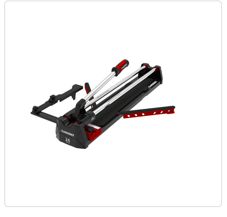Husky 24 in. Tile Cutter with Tungsten Carbide Blade and Adjustable Gauge